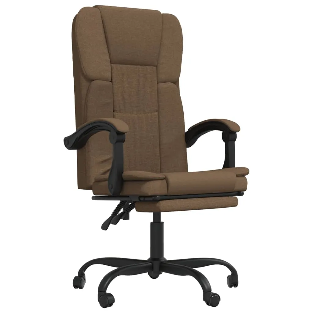 Sedia Ufficio vidaXL Marrone Tessuto: Ergonomia e Relax Reclinabile