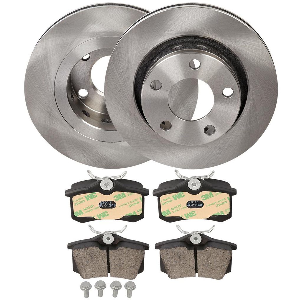 2X Bremsscheiben + Bremsbeläge Hinten