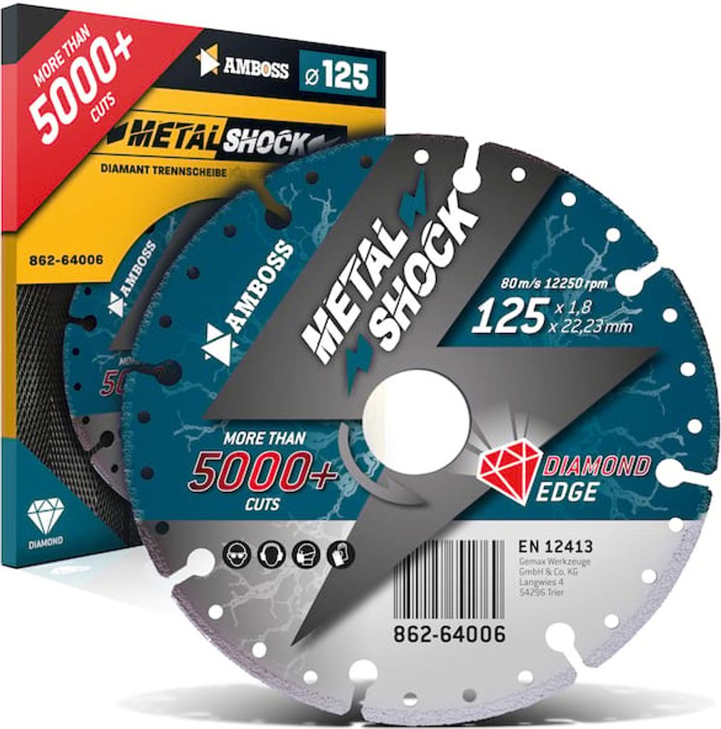 Amboss Metal Shock 5000+ - Diamant Trennscheibe 125 x 1,8 x Produktbild 