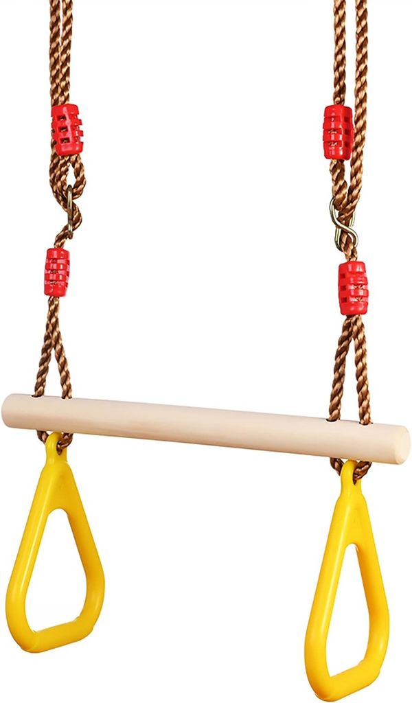 Trapeze Holz Kinder mit Ringen Schaukel