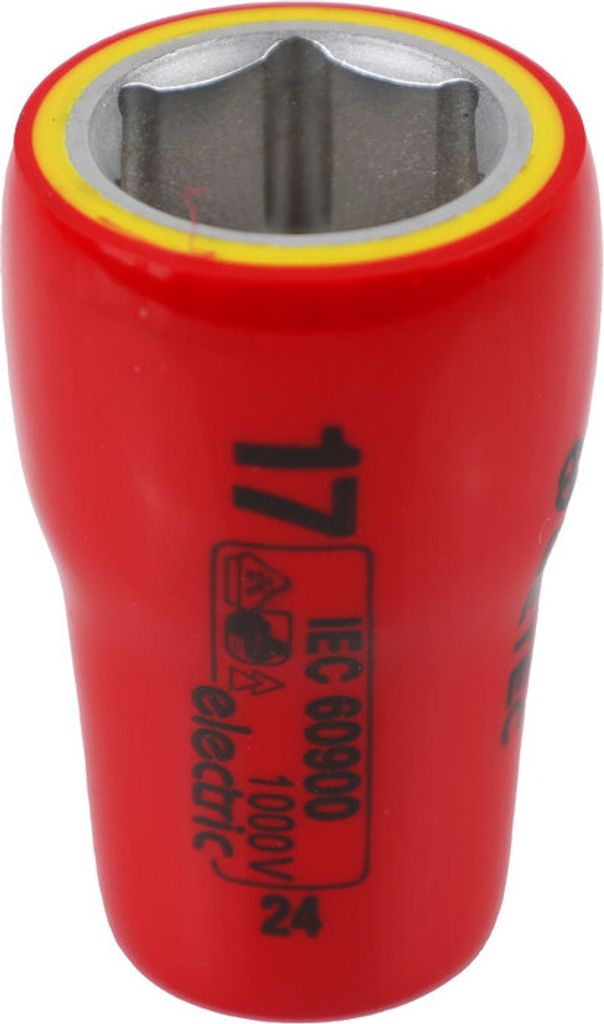 WETEC Sechskant-Steckschlüssel-Einsatz, 3/8", Größe 17 mm, 1000 V/VDE/GS