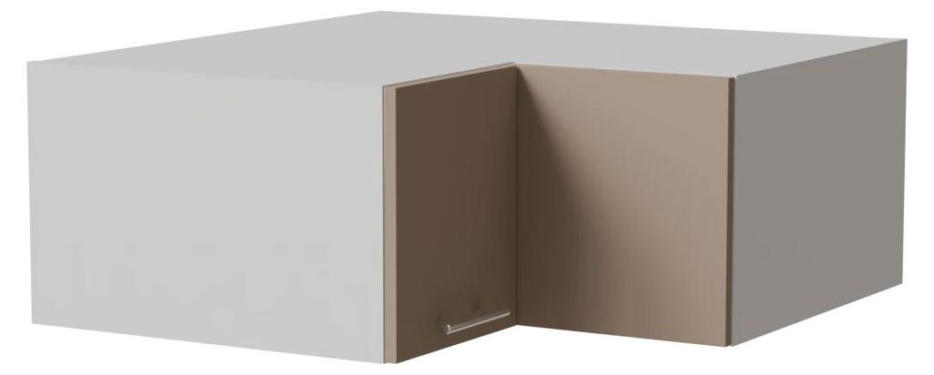 Eckaufsatzschrank BRERRA 90x90cm 2-türig lackiert Farbe wählbar BR-W14/90/36 RAL 1016 graubeige Matt weiß