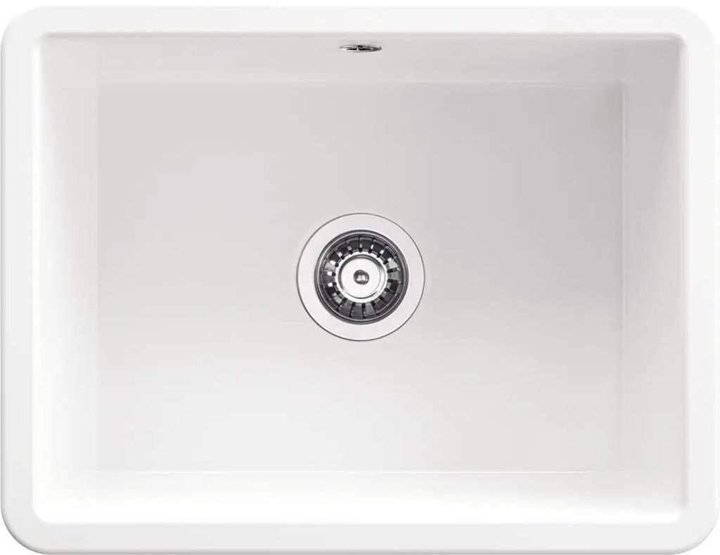 Lumi 1 spoelbak, keramisch, zonder afvoerbak, wit, Productafbeelding 