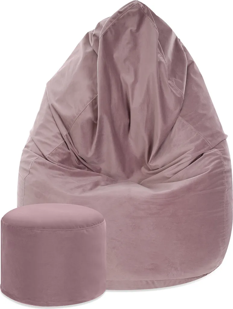 Offerta Pouf Sacco Dreamroots 80x80x120cm Old Rose: Set 3 in 1 Relax