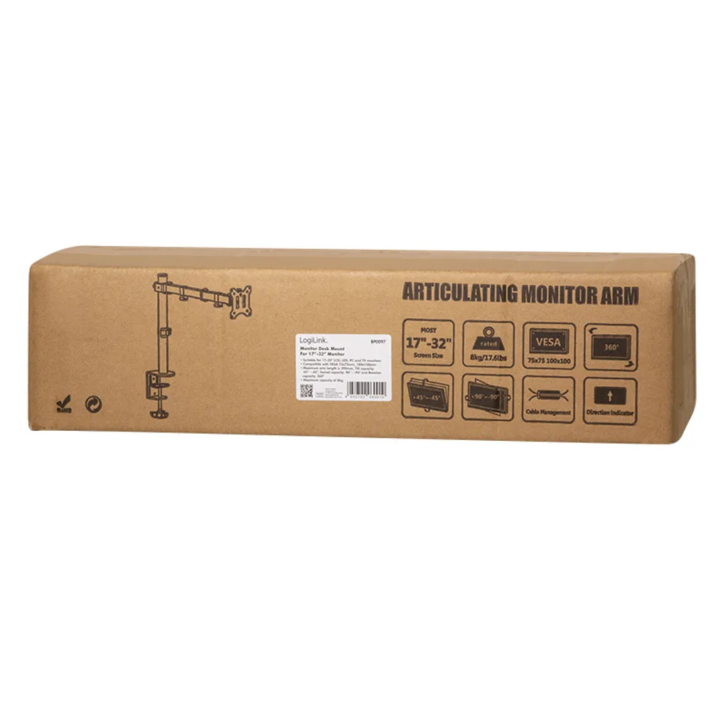 Support Écran pour Télétravail et Bureau Réglable et Orientable