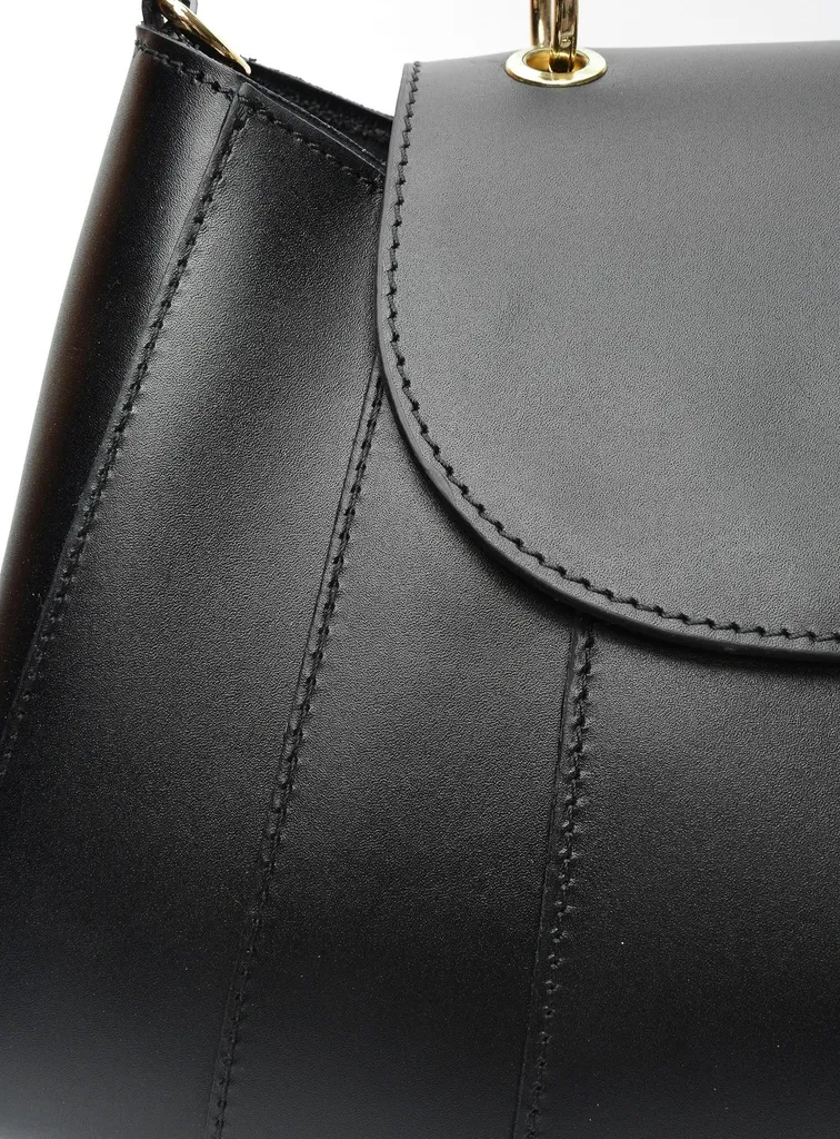 Isabella Rhea IR 3151 NERO : Sac Porté Épaule en Cuir Noir Véritable - 3