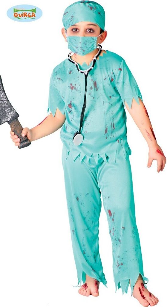 Zombie Arzt Halloween Kostüm Mit Maske Blutig Grusel Ärzte Thema Für Kinder Spuk Party Gruselige Verkleidung Chirurg Herr Doktor Arzt Zombie Org...