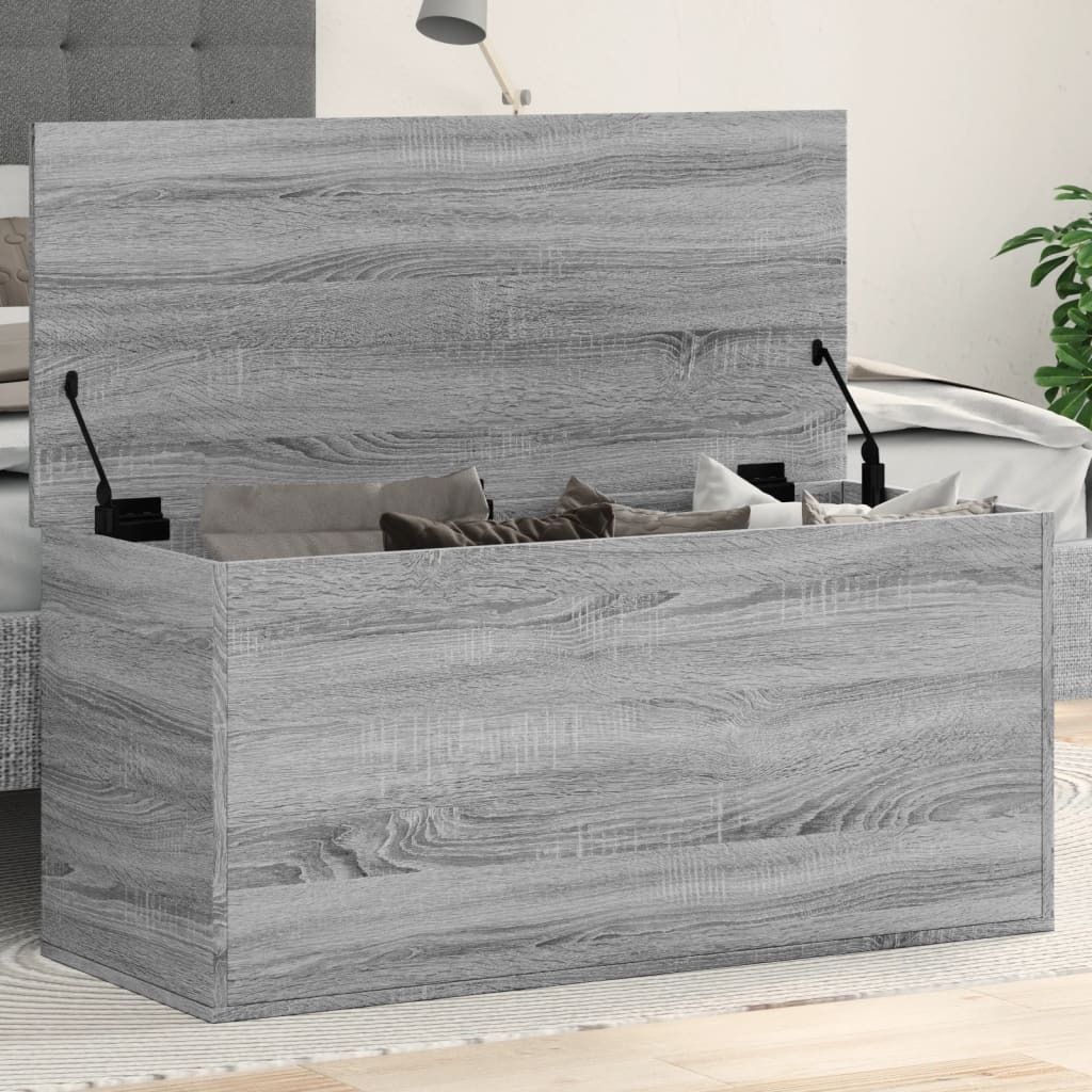vidaXL Truhe Grau Sonoma 100x42x46 cm Holzwerkstoff Produktbild 