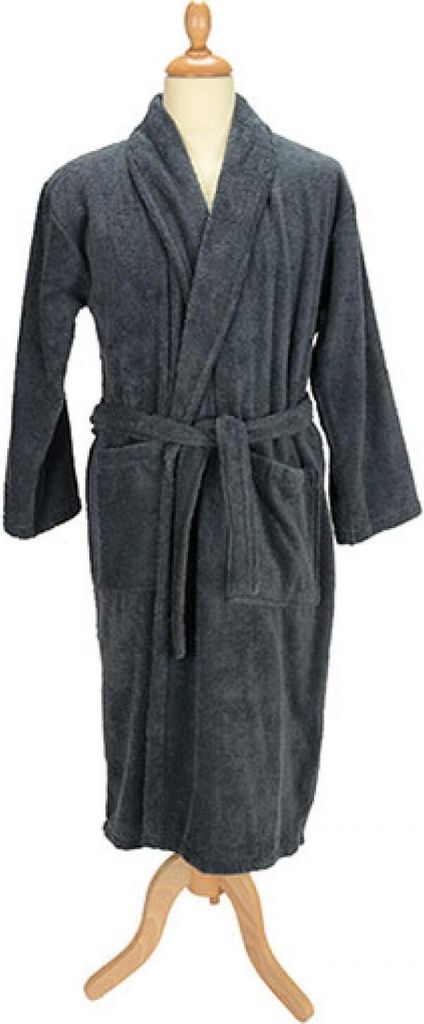 A&R 025.50 | Herren Bademantel mit Schalkragen / - Farbe: Graphite - Größe: XXL