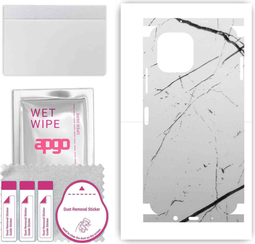 apgo Rückseite + Seiten Schutzfolie, Skin, kompatibel mit Huawei Nova Y61, Hinten Displayschutzfolie aus Vinylfolie, kratzfest, einfache Montage -...