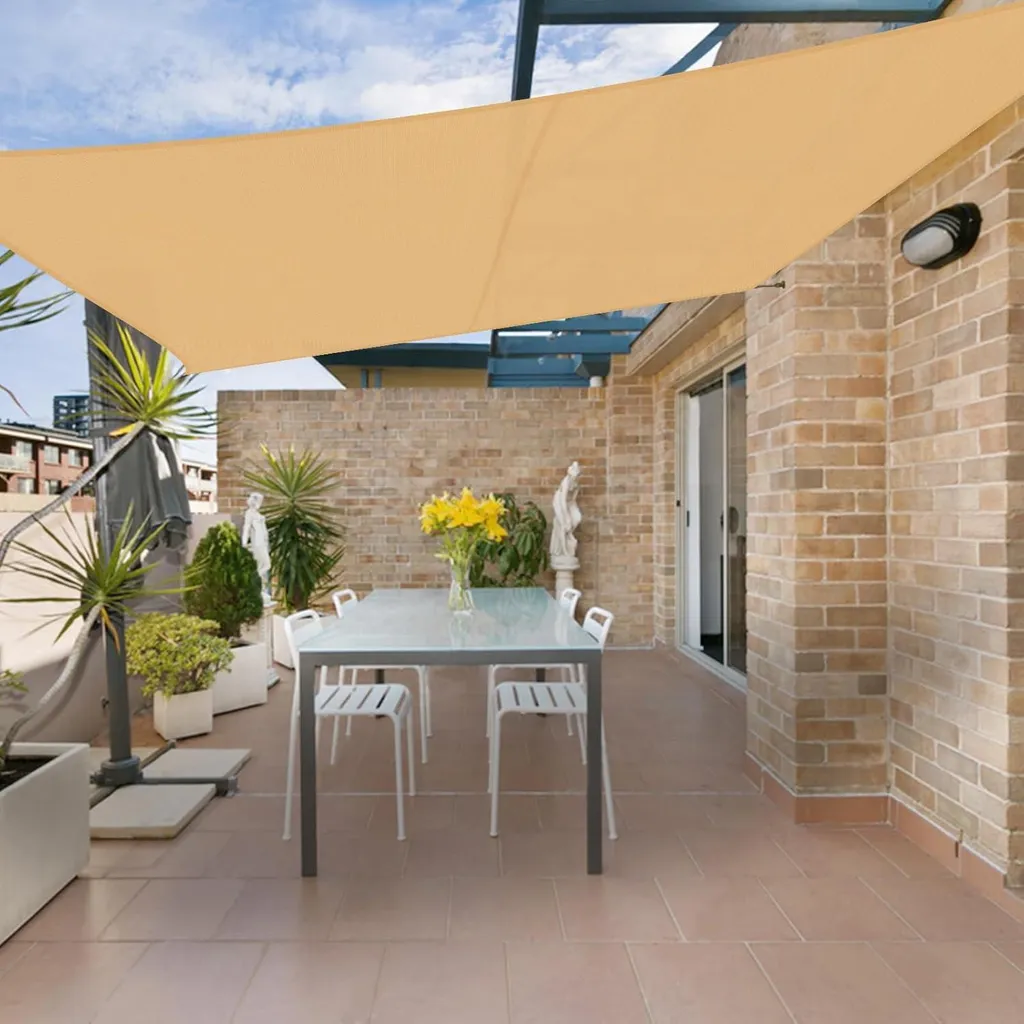 Tenda a Vela HENG FENG 5x6m Impermeabile UV per Giardino e Terrazza