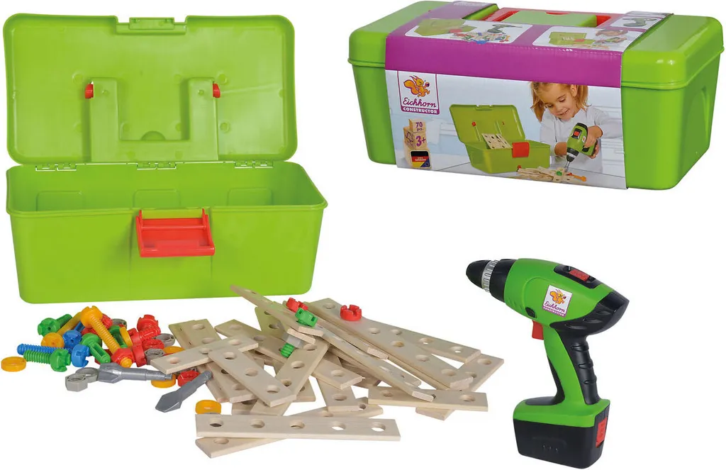 Jouet de Construction en Bois Eichhorn Constructor Boîte à Outils - 7