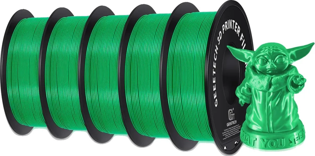 Filamento 3D PLA Verde 1.75mm - Colore Intenso per Prototipazione Artistica