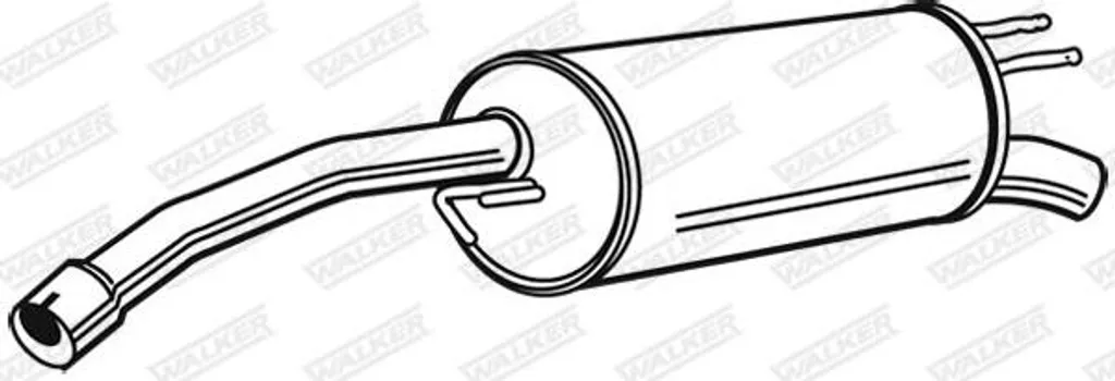 Silencieux arrière WALKER 21484 pour FIAT Stilo - OE 46805965 Acier