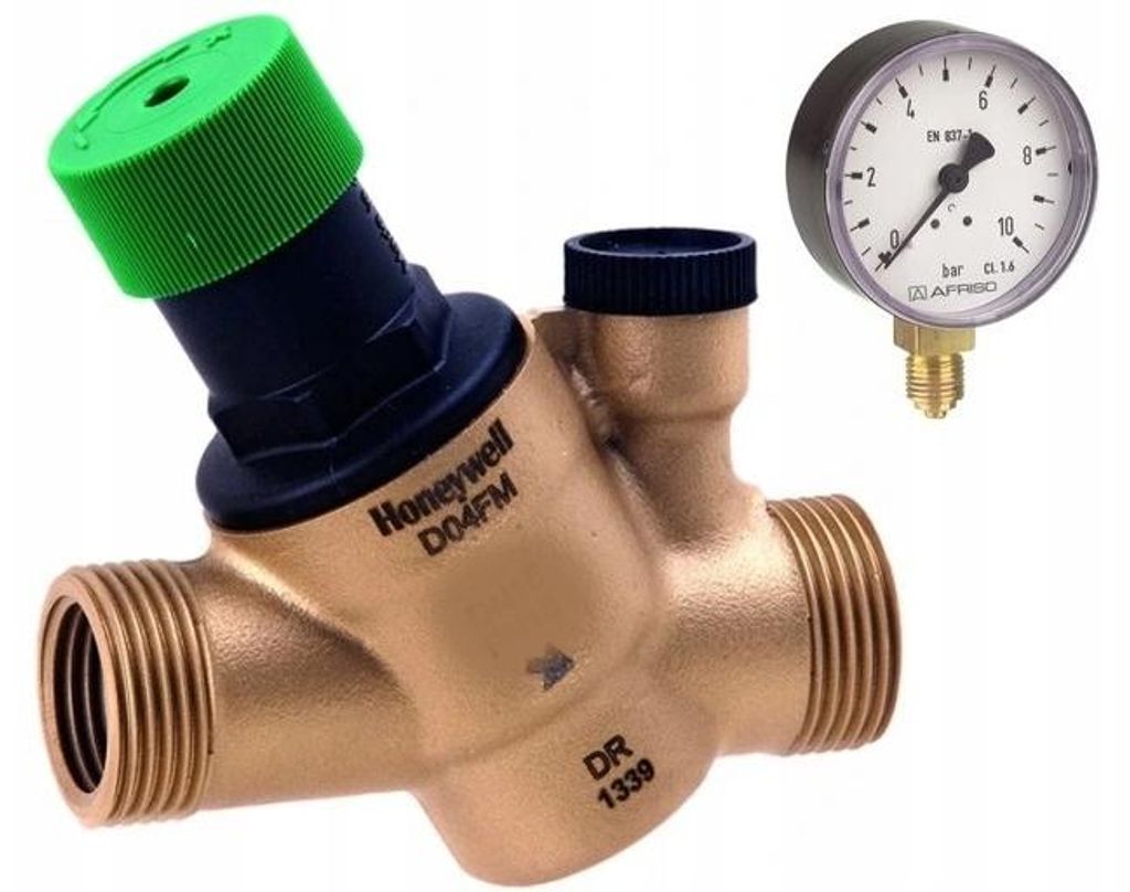 Riduttore di pressione Honeywell D04FM-3/4A con manometro Immagine del prodotto 