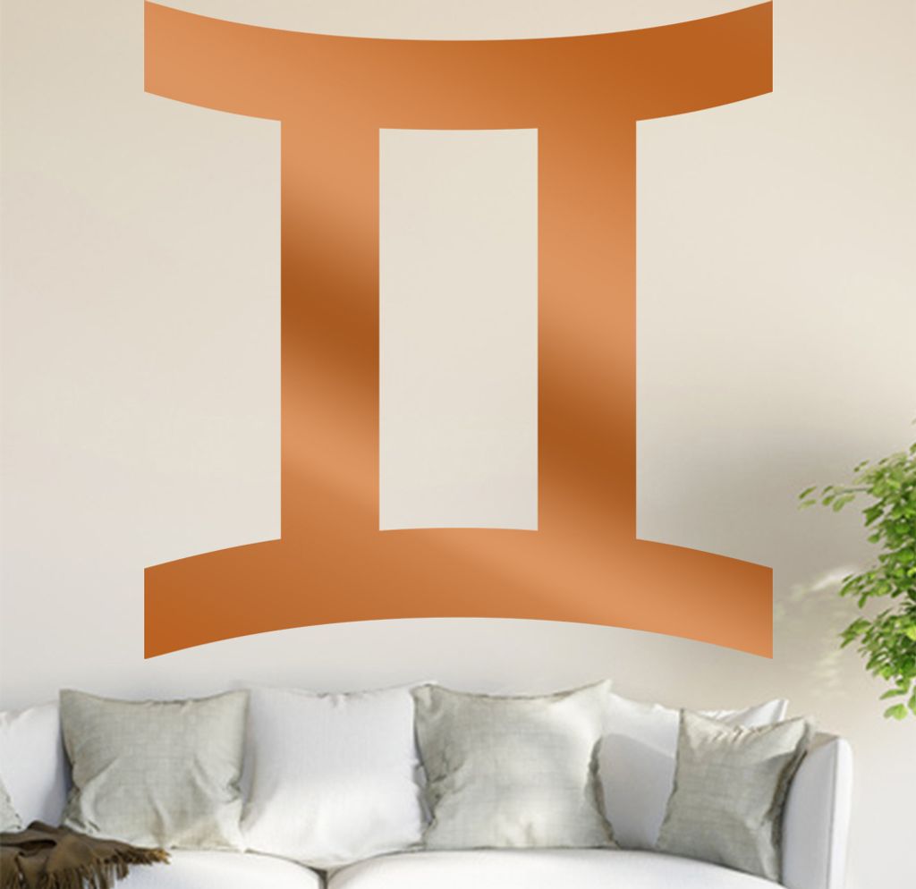 Sternzeichen: Zwillinge Wandtattoo in 6 Größen - Wandaufkleber Wall Sticker - Dekoration, Küche, Wohnzimmer, Schlafzimmer, Badezimmer