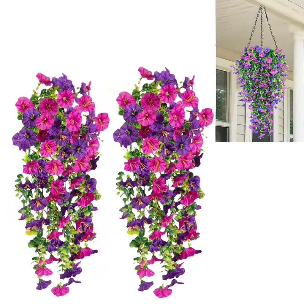 Plantes de Balcon Résistantes au Froid et Pétunias Artificiels Extérieurs