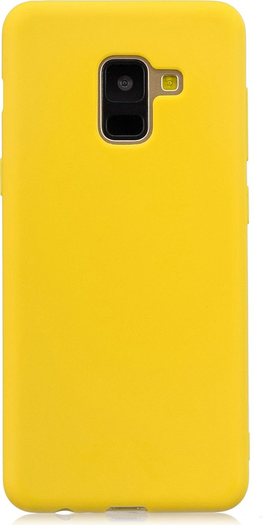 für Samsung A8 2018 Schöne Candy Color Matte TPU Anti-Scratch rutschfeste Schutzhülle Zurück Case dark pink