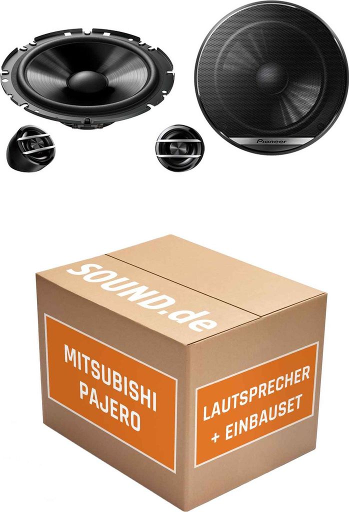 Lautsprecher Boxen Einbaupaket vorne Pioneer TS-G170C passend für Mitsubishi Pajero V90 | 2x Tief-Mitteltöner 2x Hochtöner
