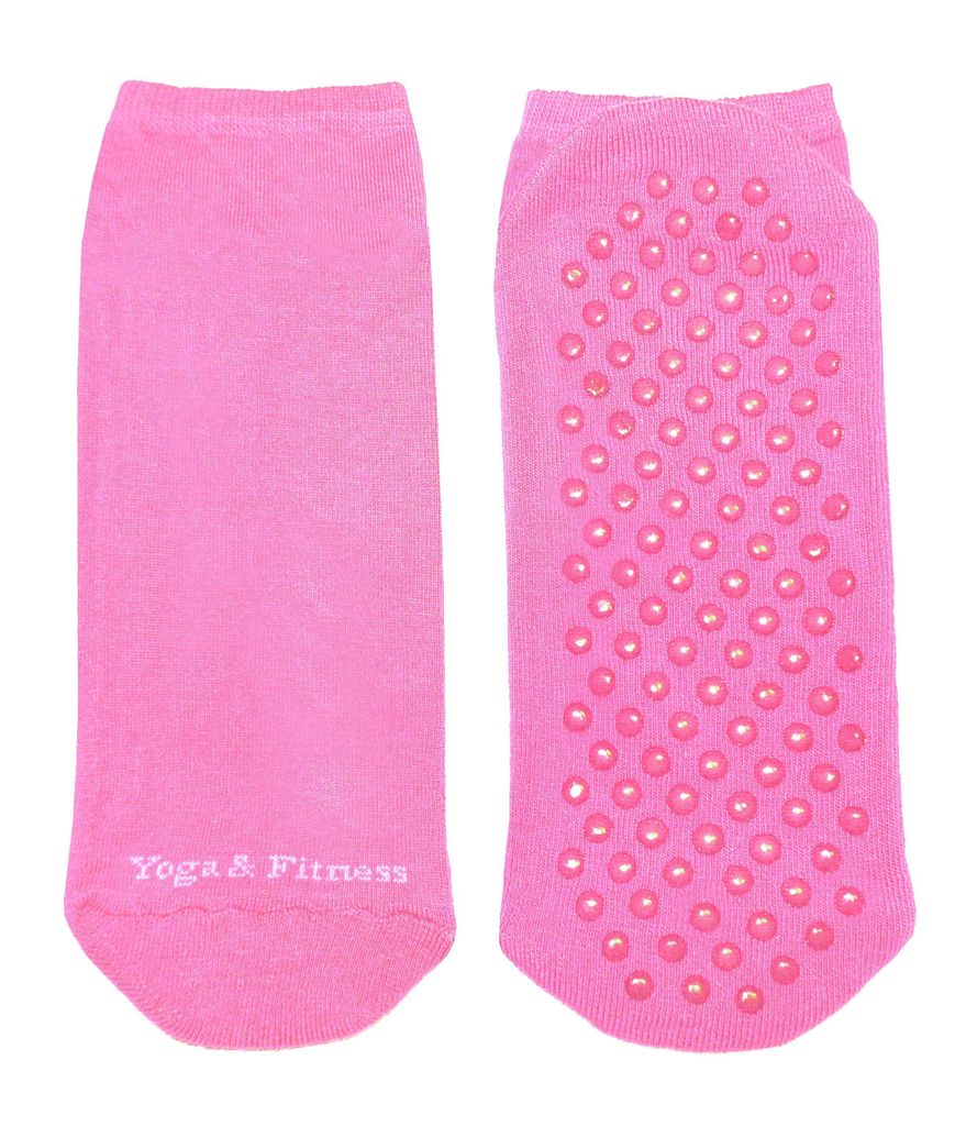 Damen Sport Socken mit ABS-Noppen aus Baumwolle Yoga und Fitness Rosa Größe 39-42