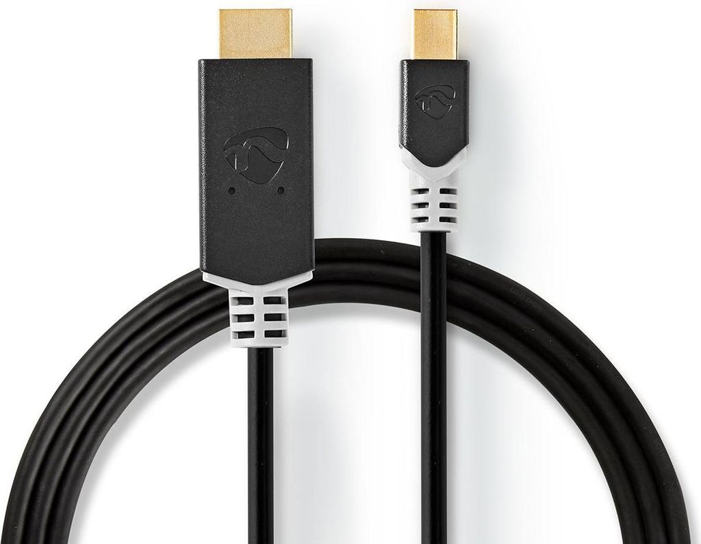 Mini DisplayPort Kabel | DisplayPort 1.4 | Mini DisplayPort Hane | HDMI Kontakt | 48 Gbps | Guldplaterad | 2.00 m | Rund | PVC | Anthrazit | Kun...