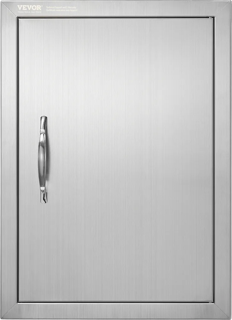 Porte encastrable en acier inoxydable VEVOR avec poignée pour barbecue