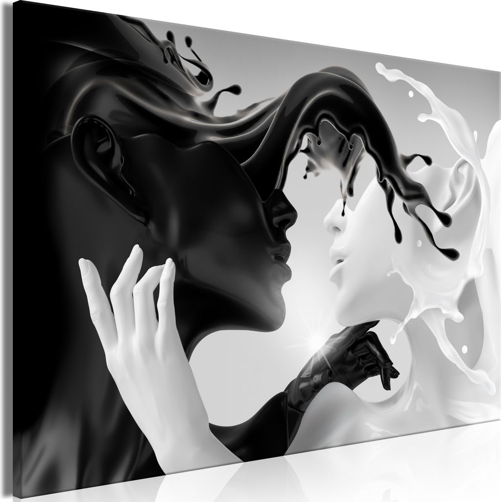 Italienischer Leinwand Leinwandbild - Tender Opposite (1 Part) Wide 30x20 cm Abstrakt h-C-0213-b-a