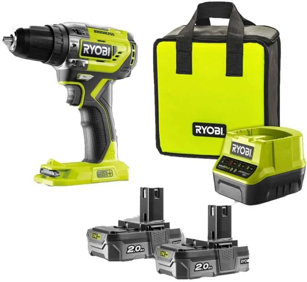 Perceuse visseuse à percussion sans fil Ryobi R18PD5 et pack Lithium+