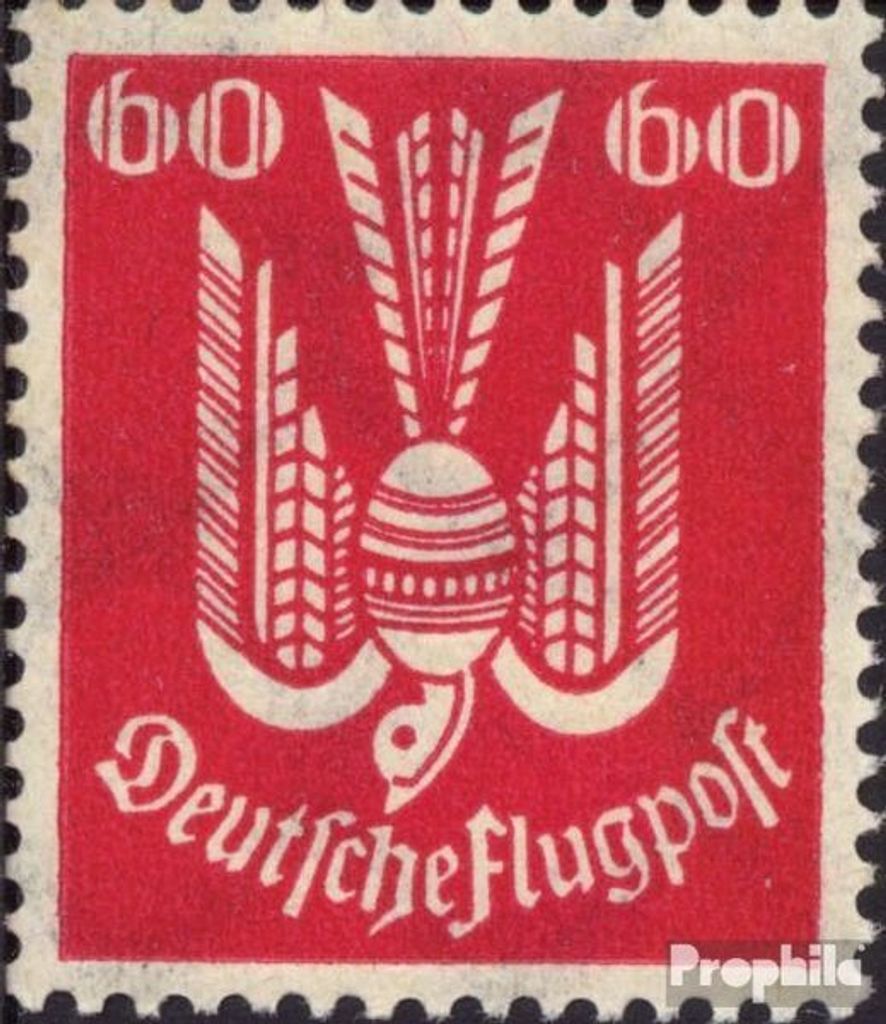 Briefmarken Deutsches Reich 1922 Mi 213a postfrisch Flugpost mit farbigem Unterdruck