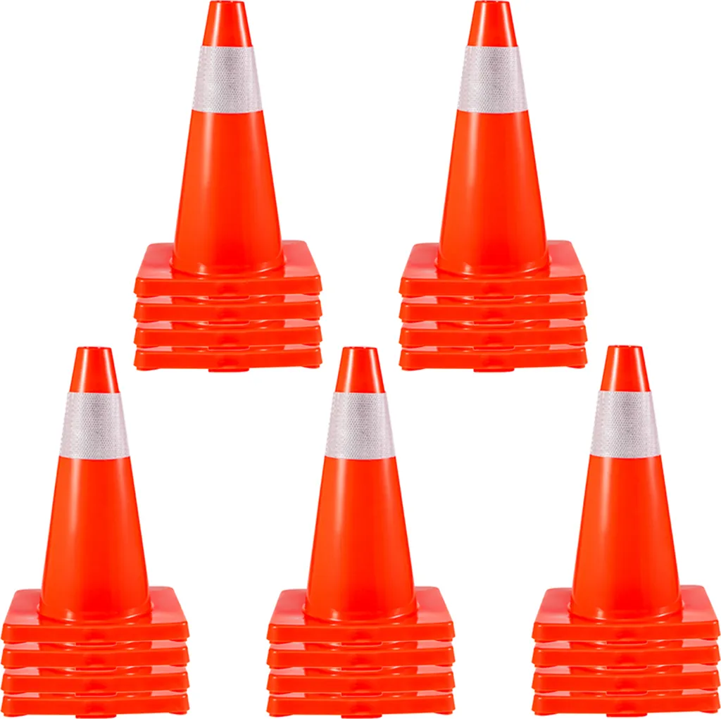 Cônes de Signalisation avec Cols Réfléchissants et Base stable en PVC