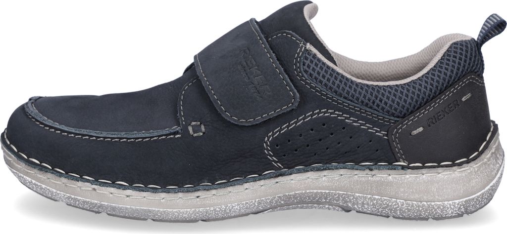 Rieker Slipper - Blau Veloursleder Größe: 41 Normal Produktbild 41