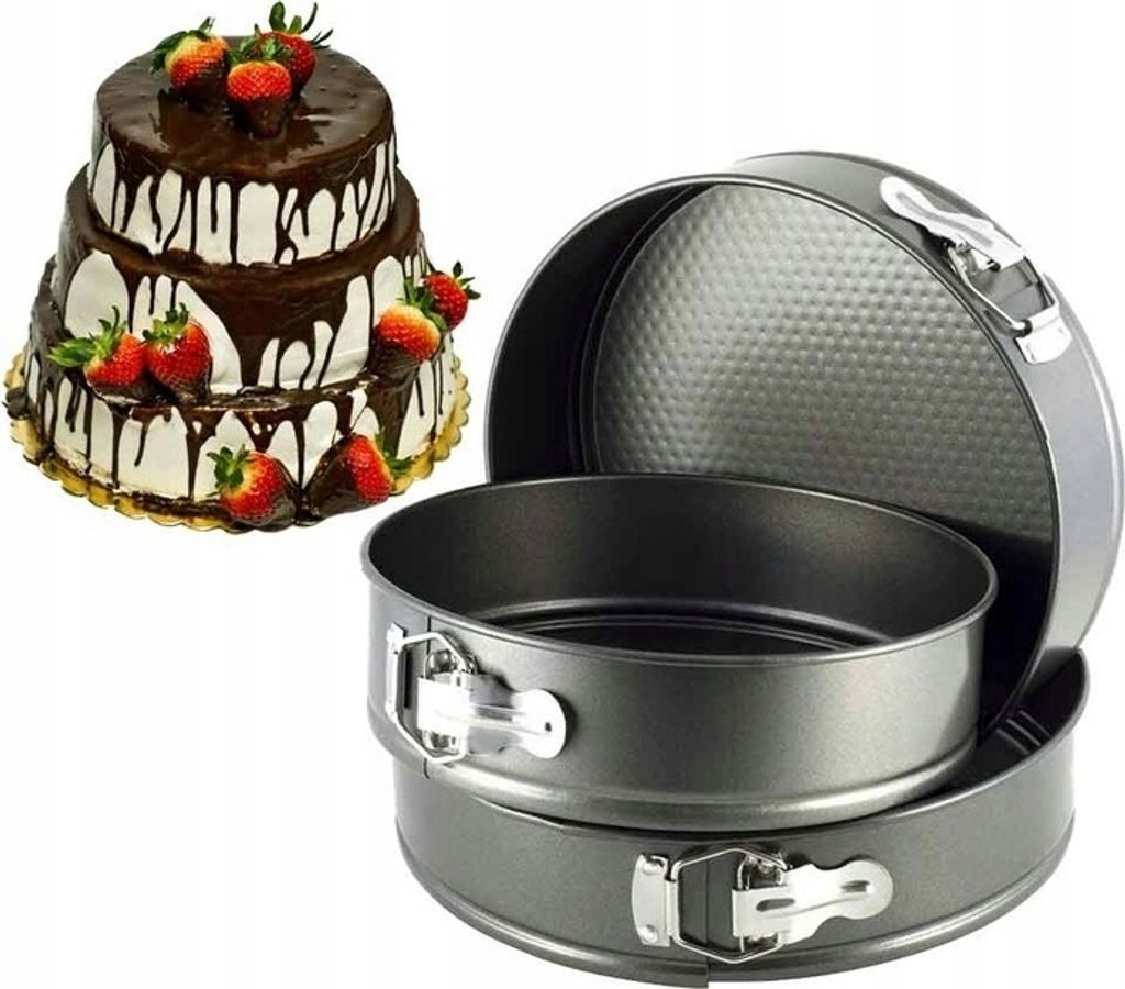 3x BLACHA KUCHENKESSEL FÜR KUCHENBACKEN KUCHEN SET 3St. Produktbild 