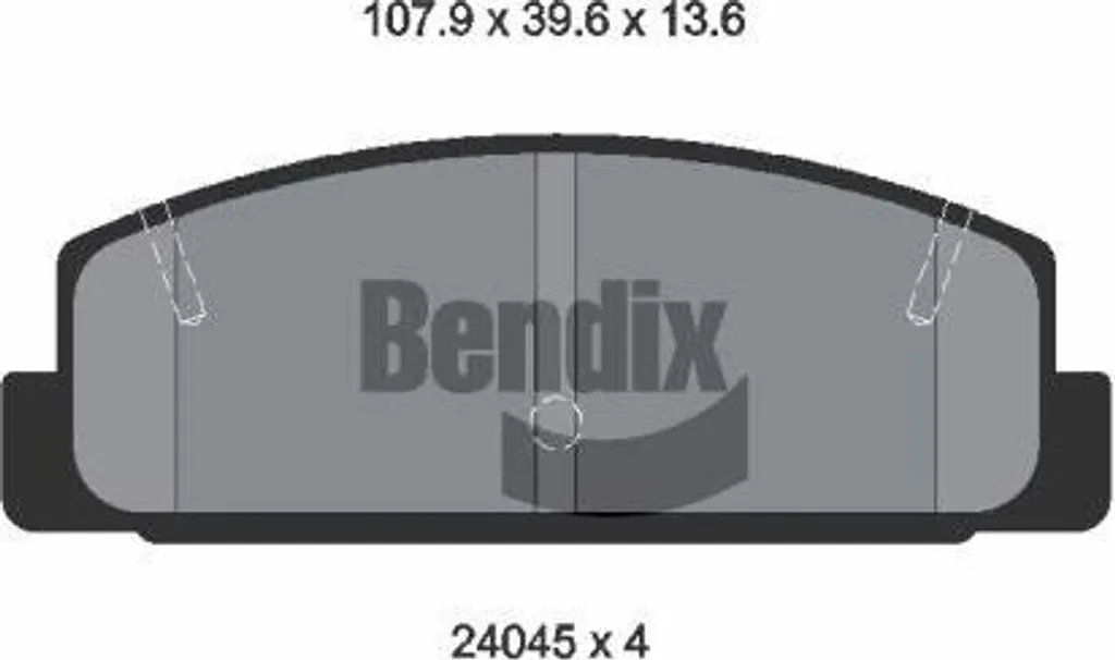 Jeu de plaquettes de frein à disque BENDIX BPD1266 pour Mazda 6 et 626