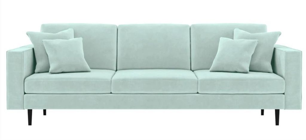 Grüne Stoff Italienische Möbel Wohnzimmer Design Couchen Polster Sofa Sofas xxl