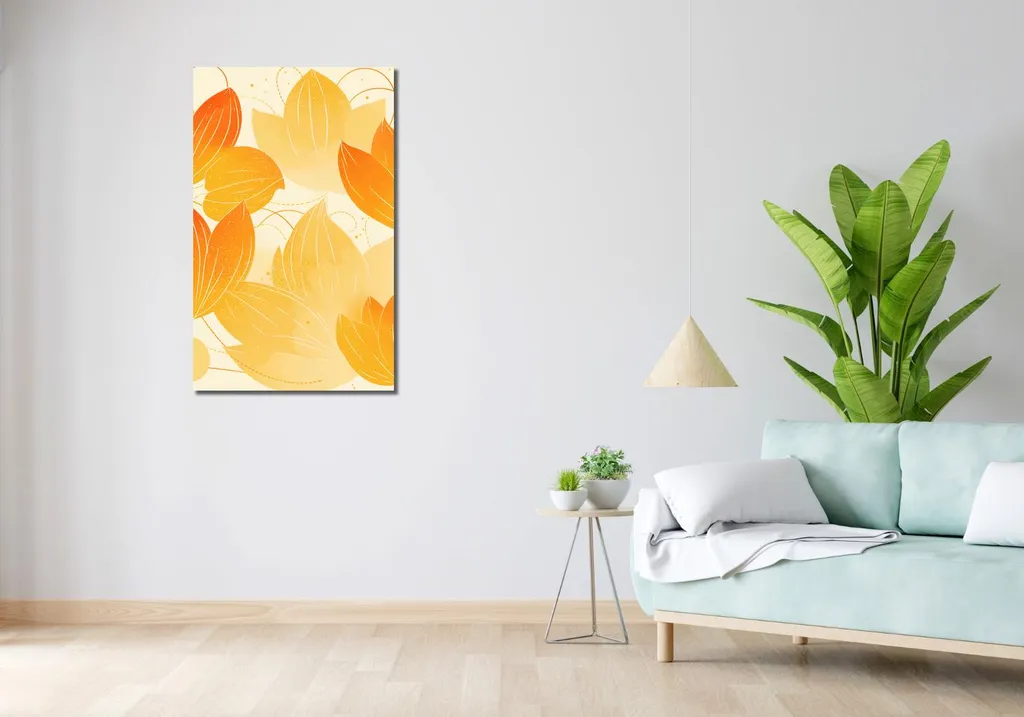 Image 60 x 100 cm Visualisation automnale pour mur vide sans vie