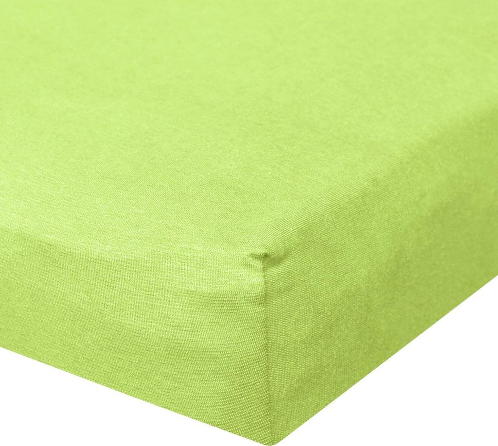 Bettwaren-Shop Jersey Spannbetttuch Ultra-Stretch 180x200 - 200x220 cm apfel