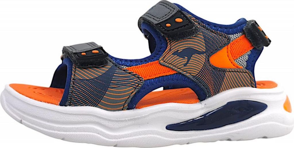 KangaRoos K-SLS Ruffy Kinderschuhe Jungen Sandalen Klettschuh Grau Freizeit, Schuhgröße:27 EU