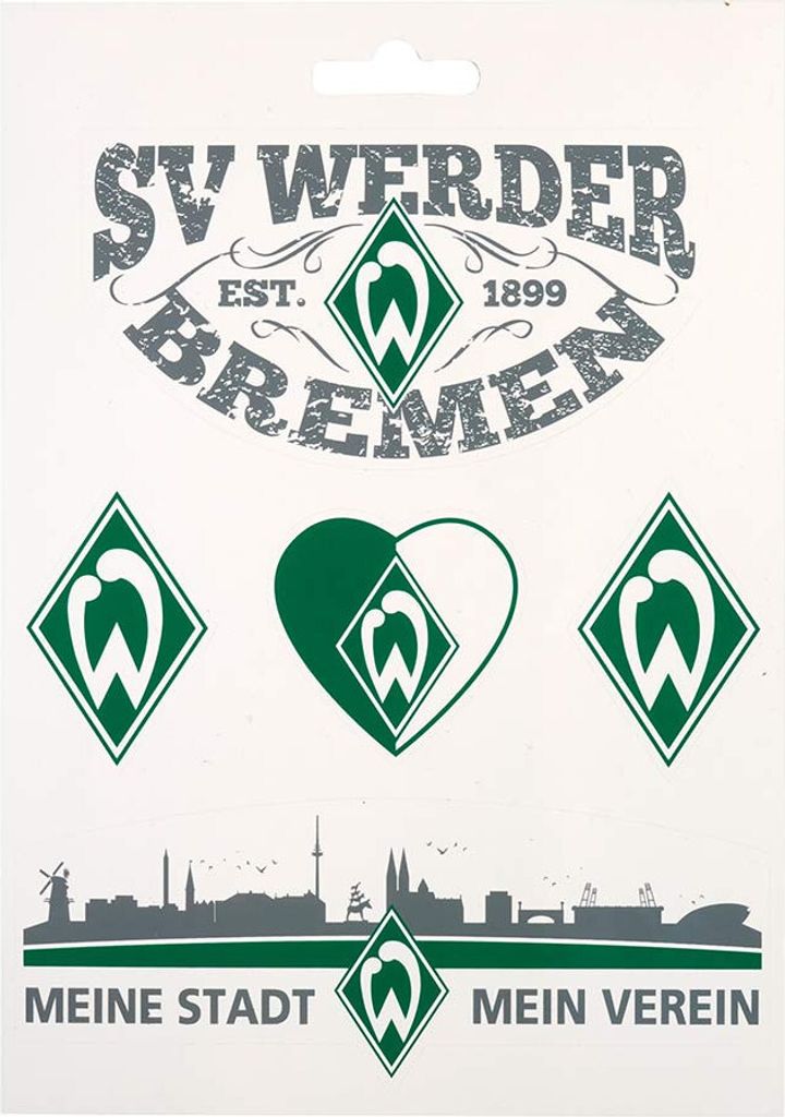 SV Werder Bremen Aufkleber-Set Motive 5tlg. Produktbild 