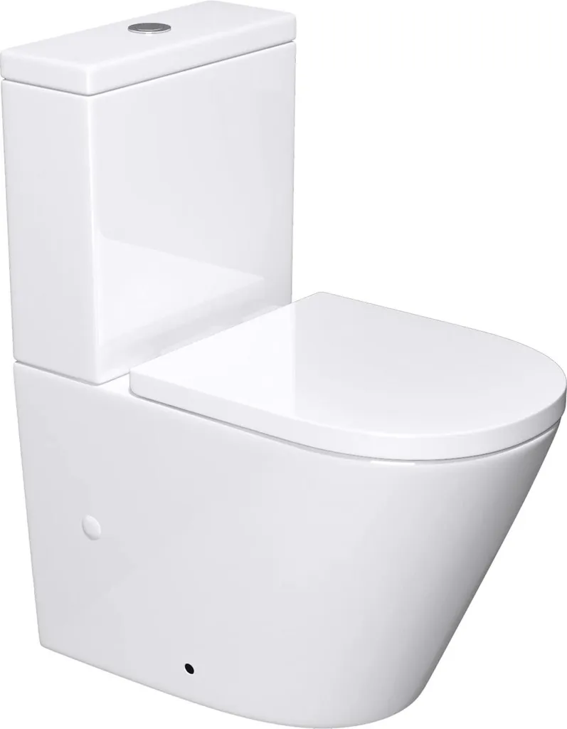 Toilette complète pour salle de bain : WC à poser céramique blanc Aix179T