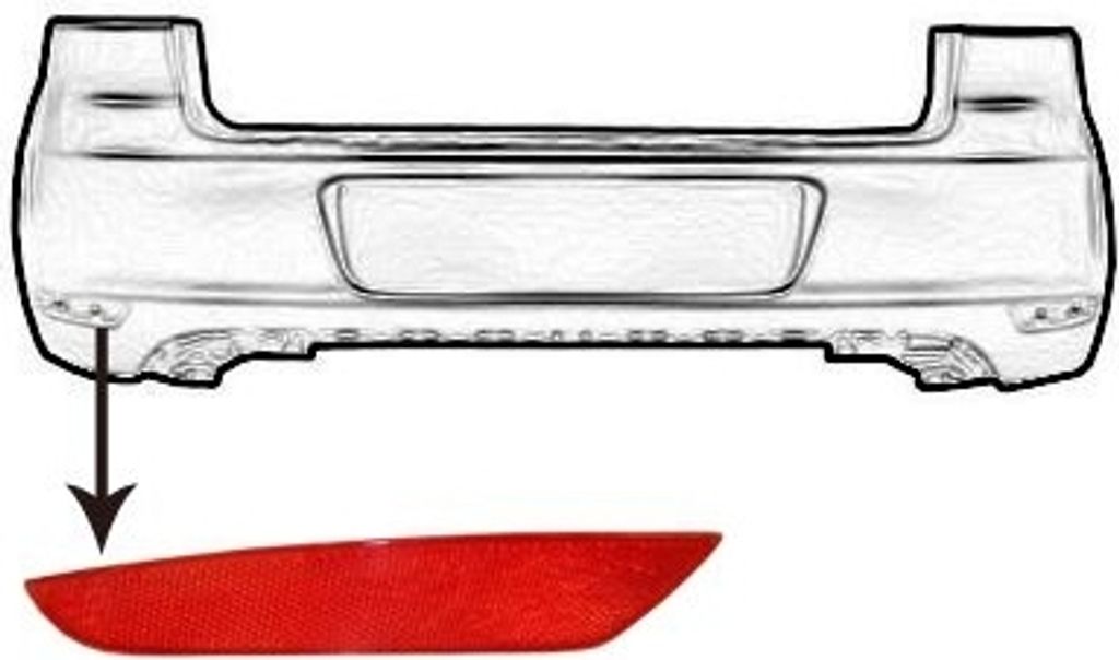 1 Rückstrahler VAN WEZEL 5863939 für VW, Stoßfänger, links