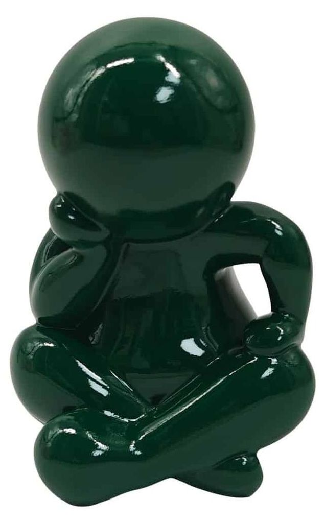 Present Time - Ornament Amigo Sitting Medium - Grün - 11.3x10.2x16.3cm