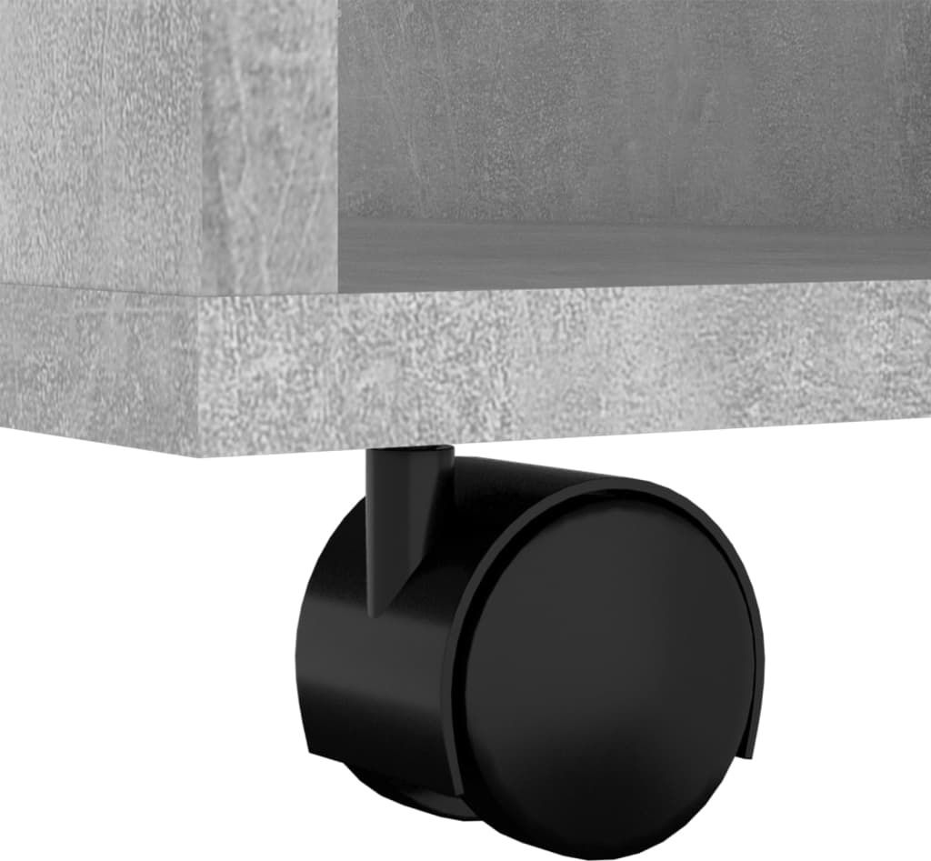vidaXL Mobilná skrinka Betónová sivá 60x35x75 cm Drevo Obrázok produktu 3