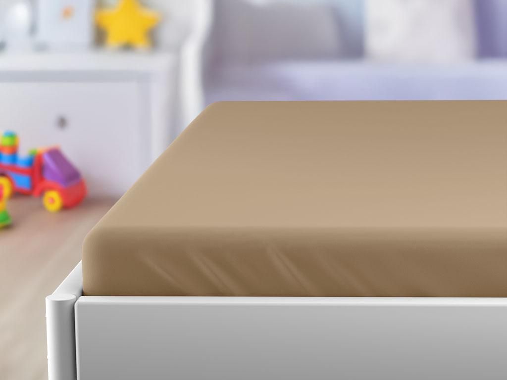 Bettlaken für das Kinderbett Jersey Beige 60 x 120 cm Produktbild 