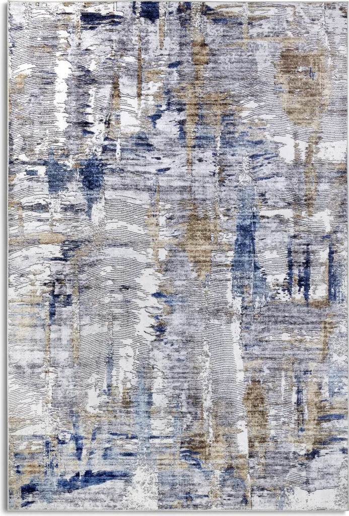 Tapis de chambre cosy Malard Bleu Beige ELLE Decoration 160x230 cm