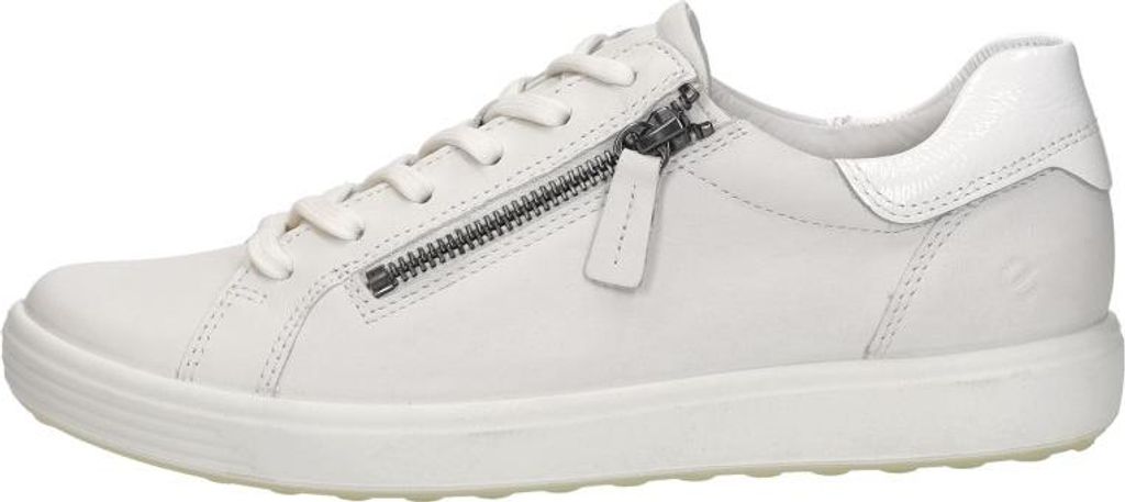 Ecco Soft 7 Side Zip Lace  Veterschoenen Laag - Wit - Maat Image du produit 