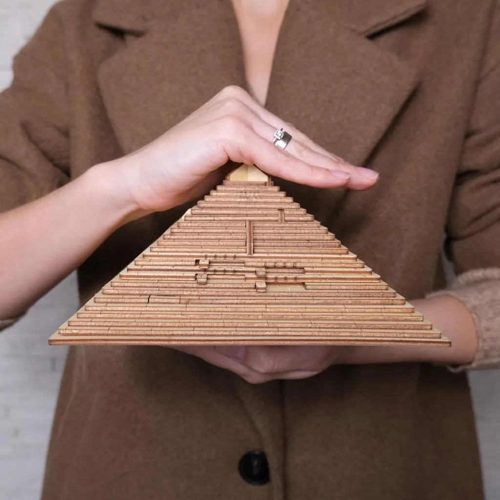 Jeu de logique Pyramide EscapeWelt en bois - Cadeau original 3D - 3