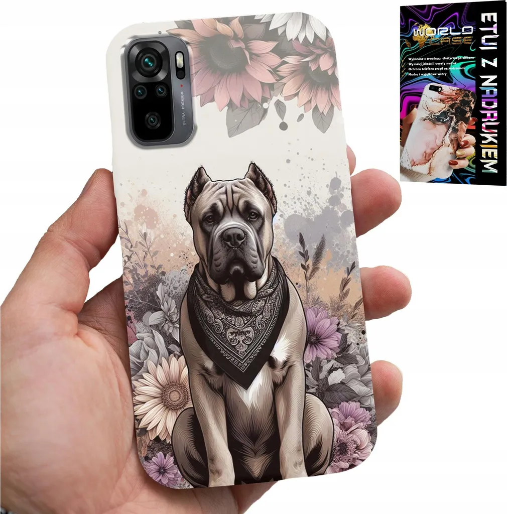Custodia Protettiva Xiaomi Redmi Note 10 / 10S Cane + Screen Protector