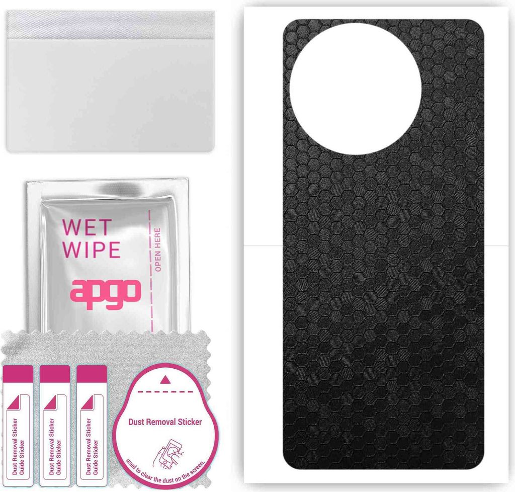 apgo Rückseite Schutzfolie, Skin, kompatibel mit Xiaomi Civi 4 Pro, Hinten Displayschutzfolie aus Vinylfolie, kratzfest, einfache Montage - Schwar...