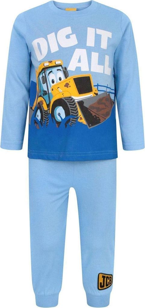 JCB - "Dig It All" Schlafanzug mit langer Hose für Jungen NS8438 (116) (Blau)