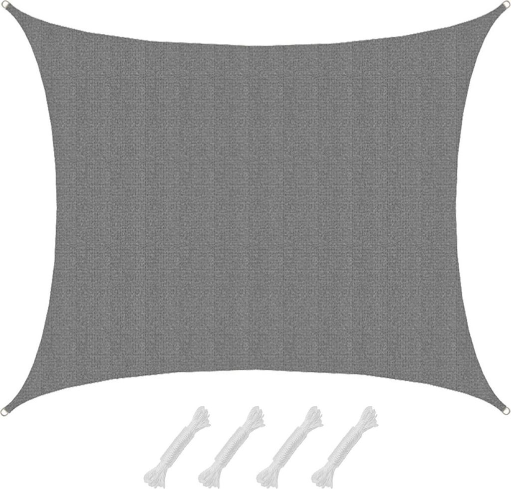 Voile d'ombrage Negev Gris 5x6m HDPE Image du produit 